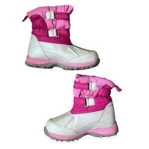 L.L. Bean Boots Treaded Waterproof Lined Winter Snow Ski Rain Pink Girls Size 4